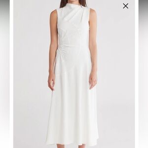 New A.L.C. Kaia Gathered Sleeveless Midi Dress.